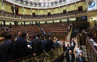 Interior del Congreso de los Diputados, este miércoles, en Madrid.