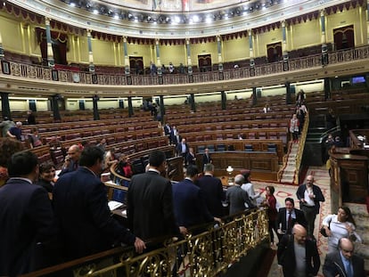 Interior del Congreso de los Diputados, este miércoles, en Madrid.