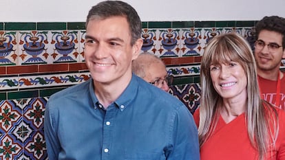 Pedro Sánchez y su esposa, Begoña Gómez, llegaban el pasado 23 de julio a votar en un colegio electoral en Madrid en las generales.