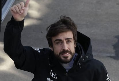 Alonso, al circuit de Montmeló.
