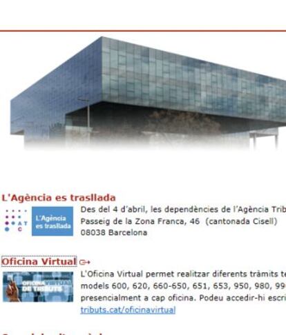 La pàgina web de l'ATC.