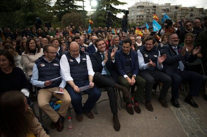 Pablo Casado, candidato del PP, participa en un acto de campaña en Granada, el 24 de abril de 2019. 