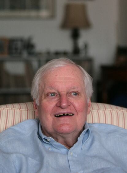 El poeta John Ashbery, en su casa de Nueva York.