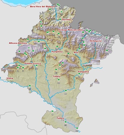 Mapa forestal de Navarra