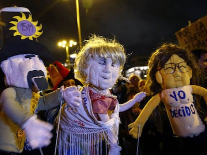 Protesta a Madrid en favor dels titellaires.
