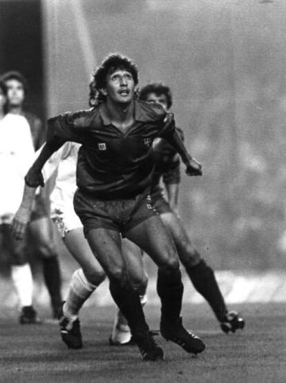 Romerito, el día de su debut con el Barcelona, el 1 de abril de 1989.
