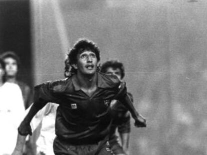 Romerito, el día de su debut con el Barcelona, el 1 de abril de 1989.