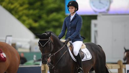 Athina Onassis, durante un concurso h&iacute;pico.