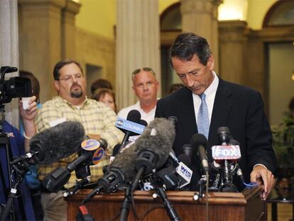 El gobernador de Carolina del Sur, Mark Sanford, tras admitir su infidelidad.