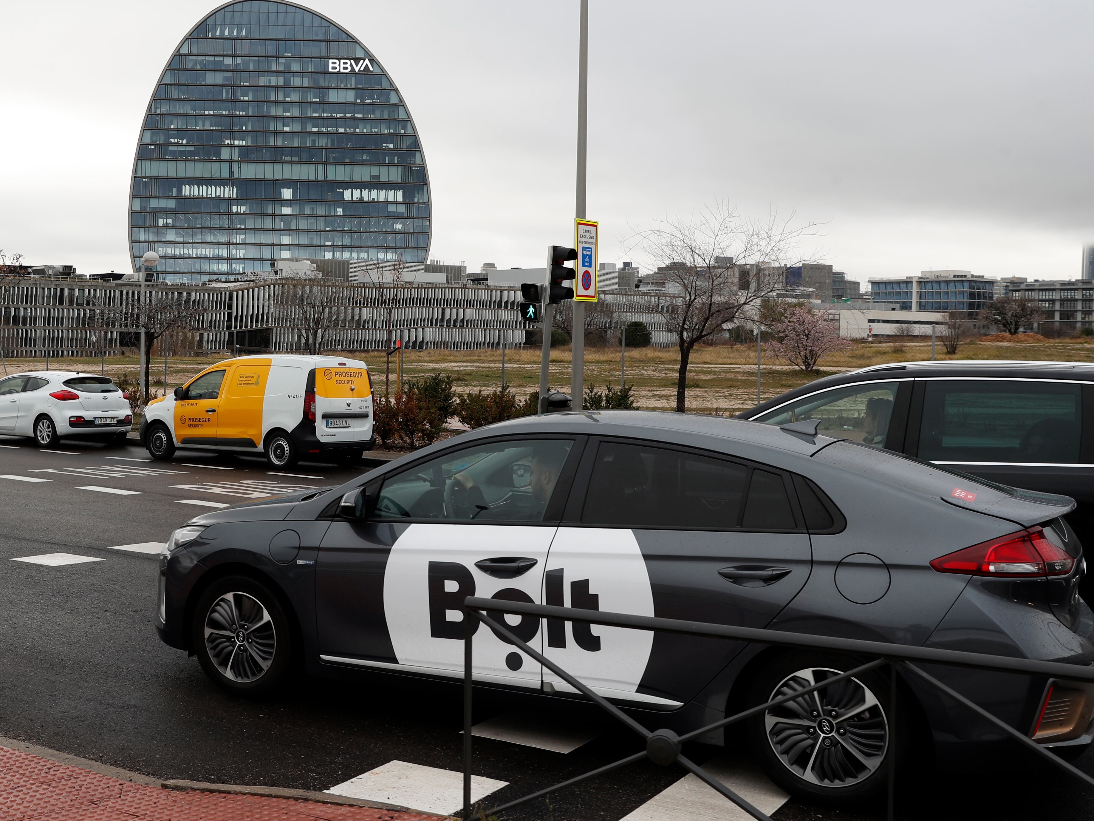 Coche de Bolt, en Las Tablas, Madrid.