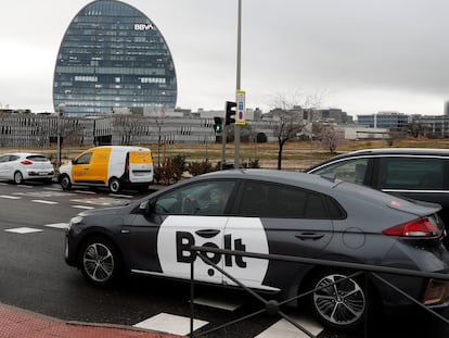 Coche de Bolt, en Las Tablas, Madrid.