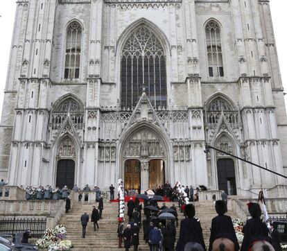 La catedral de Bruselas, en la que se oficia el funeral por Fabiola de Bélgica.