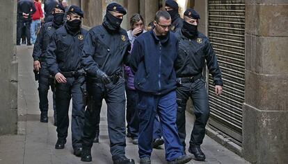 Óscar Peralta, alias 'Baby White', al ser detenido en 2014.
