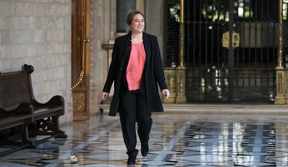 L'alcaldessa de Barcelona, Ada Colau, al Palau de la Generalitat.