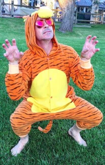 Robert Downey Jr disfrazado de Tigger.