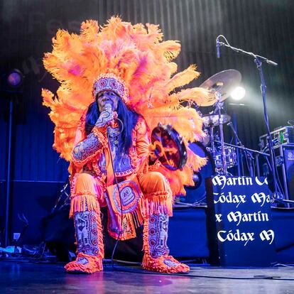 Big Chief Monk Boudreaux canta el pasado 19 de noviembre en el Outono Códax Festival, en la sala Capitol de Santiago de Compostela.