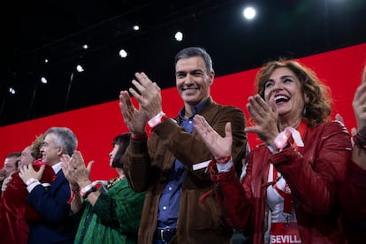 Pedro Sánchez, el domingo en el Congreso Federal del PSOE en Sevilla.