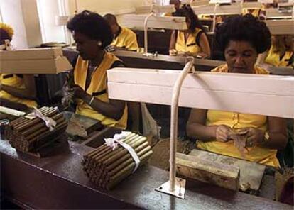 Trabajadoras de la fábrica de puros de Cohiba, en La Habana.