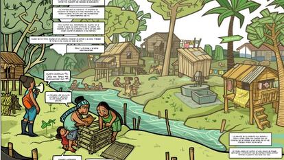 Vinyetes sobre Nicaragua, de Cristina Durán i Miguel Ángel Giner, per al còmic 'Viñetas de vida'.