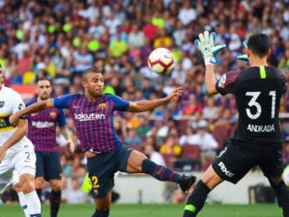 Los azulgrana golean al Boca Juniors con tantos de Malcom, Messi y Rafinha