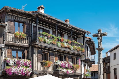Plaza Mayor de La Alberca, en la Sierra de Francia en Salamanca
