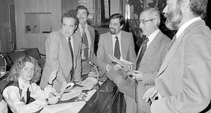 El Congreso de los Diputados el 7 de noviembre de 1978. En la imagen, Soledad Becerril.