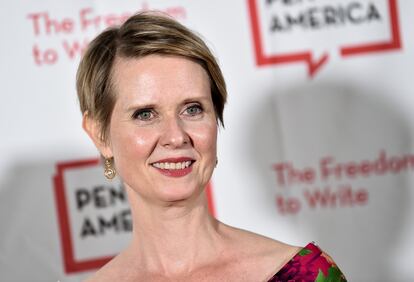 La actriz Cynthia Nixon, en Nueva York en 2018.