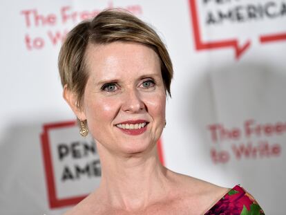 La actriz Cynthia Nixon, en Nueva York en 2018.