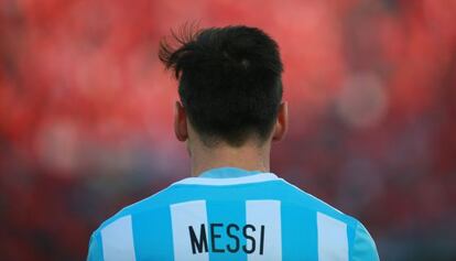 Messi en un partido de la Copa América el pasado verano. Su selección exigió 'jacuzzis'. Él, guardaespaldas y asistente personal.