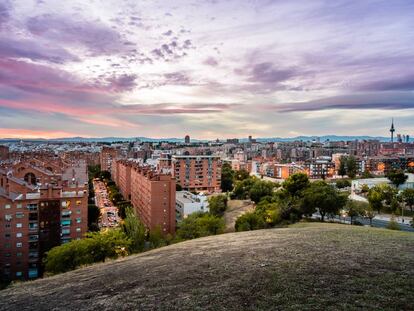 El parque de las siete tetas ofrece una panorámica completa de Madrid.