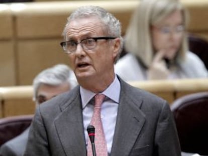 Pedro Moren&eacute;s, el 8 de mayo en el Senado.