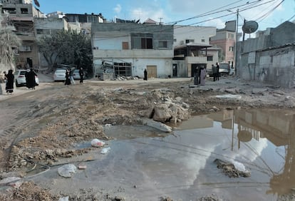 The Nur Shams refugee camp in the West Bank city of Tulkarem, following the withdrawal of Israeli troops on August 31.