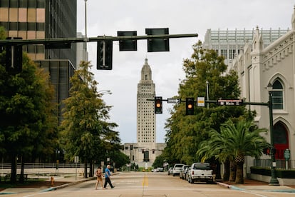 Vista del Capitolio de Luisiana, en Baton Rouge, en verano de 2022.