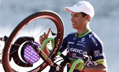 Esteban Chaves en la presentaci&oacute;n de la Vuelta.