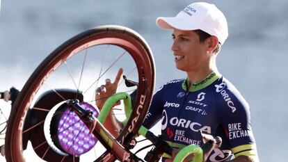 Esteban Chaves en la presentación de la Vuelta.