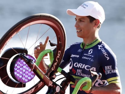 Esteban Chaves en la presentaci&oacute;n de la Vuelta.