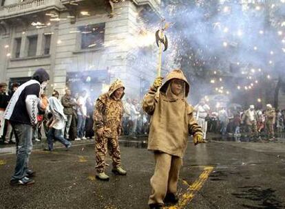 <i>Correfoc</i> infantil en Barcelona con motivo de las fiestas de la Mercè.