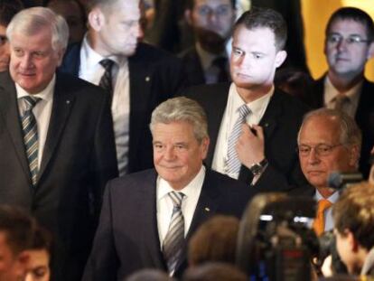 El presidente alem&aacute;n Joachim Gauck llega este viernes a la Conferencia de Seguridad de M&uacute;nich.