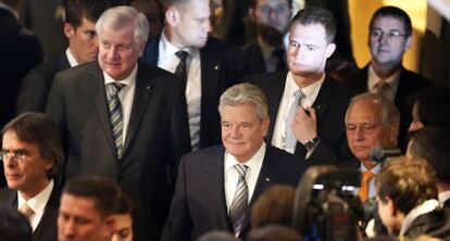 El presidente alemán Joachim Gauck llega este viernes a la Conferencia de Seguridad de Múnich.