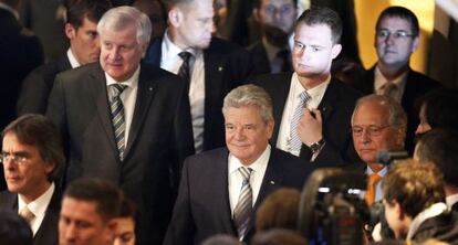 El presidente alem&aacute;n Joachim Gauck llega este viernes a la Conferencia de Seguridad de M&uacute;nich.