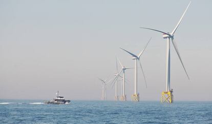 Parque eólico marino East Anglia One de Iberdrola en el mar del Norte, de 714 MW, puesto en marcha en plena pandemia.