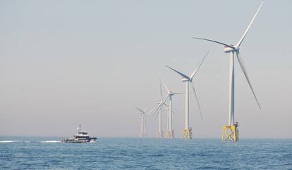 Parque eólico marino East Anglia One de Iberdrola en el mar del Norte, de 714 MW, puesto en marcha en plena pandemia.