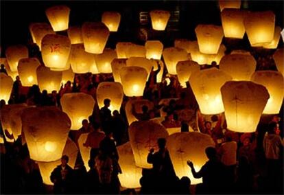 Celebración del Festival de la Linterna, hoy en Taiwan.