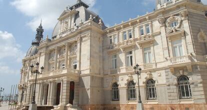 Fachada del Ayuntamiento de Cartagena. 