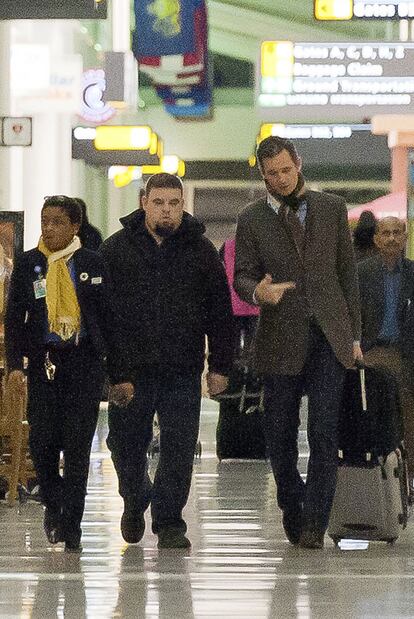 Iñaki Urdangarin, en el aeropuerto de Washington.