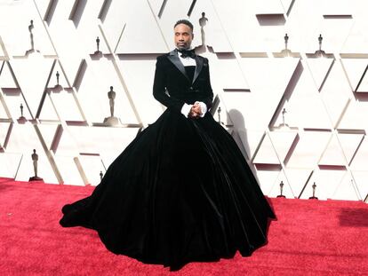 El actor Billy Porter en la alfombra roja de los Oscar 2019.