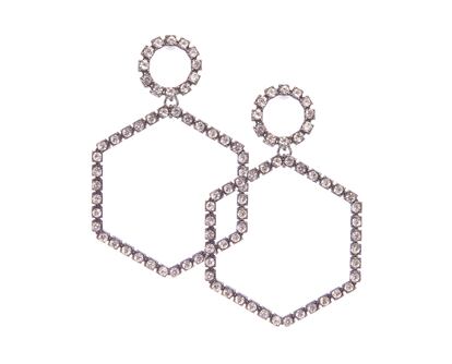 Pendientes con forma hexagonal de Primark (4 euros)