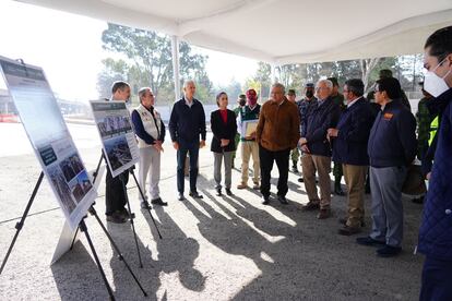 presidente Andrés Manuel López Obrador visita las obras del tren del Aeropuerto Internacional Felipe Ángeles