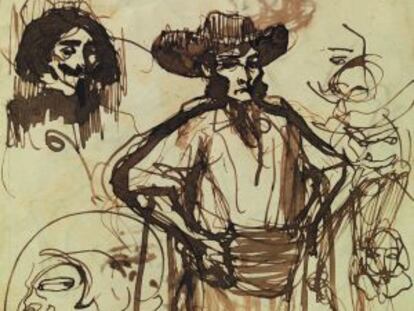 'Cenachero, croquis y caricaturas' (1899), obra de Picasso.