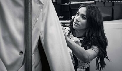 Meghan Markle, durante su trabajo para 'Vogue'.